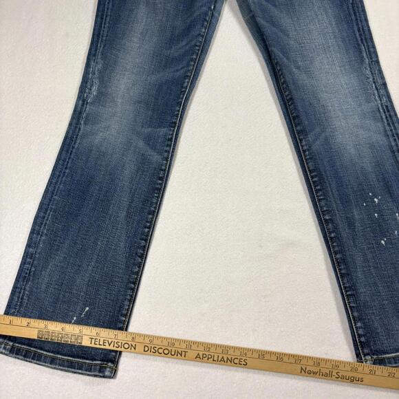 Vigoss Studio Jeans Womens 13/14 Distressed Medium Wash Y2K Stretch Denim - Picture 8 of 14